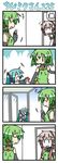  &gt;_&lt; 4koma :3 capybara capybara-san chibi chibi_miku closed_eyes comic fingerless_gloves fl-chan fl_studio gloves hatsune_miku megurine_luka minami_(colorful_palette) multiple_girls silent_comic stuffed_animal stuffed_toy sweat vocaloid waving 