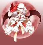  absurdres barefoot chibi highres moon red_moon remilia_scarlet shirogane_(platinum) solo touhou wings 