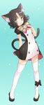  :3 animal_ears bad_id bad_pixiv_id cat_ears cat_tail green_eyes mottsun original solo tail thighhighs zettai_ryouiki 