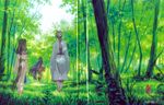  air animal aratani_tomoe day forest from_behind highres kannabi_no_mikoto multiple_girls nature ryuuya scan tree uraha_(air) 