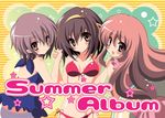  asahina_mikuru bikini brown_eyes brown_hair motoi_ayumu multiple_girls nagato_yuki side-tie_bikini suzumiya_haruhi suzumiya_haruhi_no_yuuutsu swimsuit 