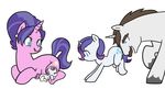  cutie_mark equine facial_hair family friendship_is_magic horn kilala97 mammal mother_and_father mustache my_little_pony rarity_(mlp) sibling sister sleeping smile sweetie_belle_(mlp) unicorn young 