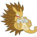  anus belink13 blush claws female nintendo plain_background pok&#233;mon pok&eacute;mon pussy sandslash solo unknown_artist video_games white_background 