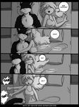  2013 bed black_and_white cat comic dialog feline female fur hair jay_naylor male monochrome sleeping smile text 