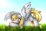 blonde_hair cute cutie_mark derpy_hooves_(mlp) equine female friendship_is_magic fur grey_fur hair horse mammal miss-mixi my_little_pony pegasus pony smile solo tongue tongue_out wings 