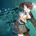  aircraft airplane blush brown_eyes brown_hair bunny cat christmas_tree commentary_request covering_ears crane crocodile crocodilian dolphin fish historical_event itomugi-kun japanese_clothes kaga_(kantai_collection) kantai_collection marks morse_code muneate number quetzalcoatl ship short_hair side_ponytail silhouette skirt solo symbolism text_focus tree water watercraft 