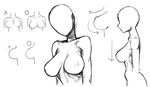  breasts faceless faceless_female greyscale how_to large_breasts monochrome sketch space_jin 