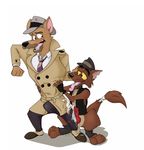  anthro canine clothed clothing cum dog_city duo erection gay grope male mammal penis 