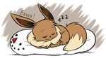  eevee gen_1_pokemon no_humans pokemon pokemon_(creature) sleeping solo zzz 