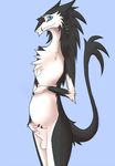  balls belly claws cute flaccid fur kanex male male_pregnancy nude penis plain_background pose pregnant sergal shaded sheath slit_pupils smile solo standing 