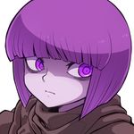  bags_under_eyes bangs bob_cut cloak face icon necro-chan_(space_jin) necromancer original pale_skin purple_eyes purple_hair ringed_eyes short_hair solo space_jin 