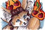  anthro auburn_hair canine cherry female fennec fox foxene mammal solo 