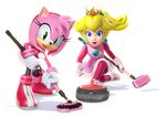  2girls amy_rose mario_&amp;_sonic_at_the_olympic_games mario_&amp;_sonic_at_the_olympic_winter_games multiple_girls princess_peach sonic_the_hedgehog super_mario_bros. 