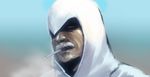 assassin's_creed_(series) cigarette crossover facial_hair hood male_focus metal_gear_(series) metal_gear_solid_4 mustache solid_snake solo 