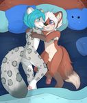  balls bed blush canine cub cuddling cute duo feline fox gay hug in_bed laine_(artist) leopard male mammal nude pillow sheath young 