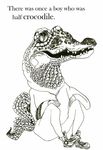  clara_(artist) creepy crocodile english_text hoodie male monochrome reptile scalie solo text 