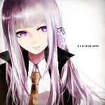  bad_id bad_pixiv_id bangs blunt_bangs braid close-up copyright_name danganronpa danganronpa_1 formal hamnoboru kirigiri_kyouko long_hair looking_away necktie purple_eyes purple_hair side_braid sideways_glance 