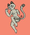  anthro blue_eyes breasts e_e_obeso feline female kung_fu_panda leopard looking_at_viewer mammal nipples nude open_mouth plain_background pussy solo song_(character) 