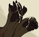  ambiguous_gender claws close-up cum cum_on_feet digitigrade foot_focus hindpaw pawpads paws rooc soles solo toe_curl toes 