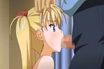  airi_akizuki animated animated_gif blonde_hair blue_eyes blush bouncing_breasts breasts censored curtain curtains father_and_daughter fellatio forced hair_ribbon hand_on_head large_breasts oni_chichi oral poro ribbon surprised tears 