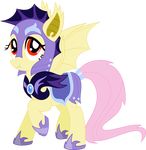  bat_pony equine fangs female flutterbat_(mlp) fluttershy_(mlp) friendship_is_magic horse kaylathehedgehog mammal my_little_pony pony royal_guard_(mlp) smile vampire wings 