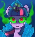  equine eye_mist female feral friendship_is_magic fur green_eyes hair horn horse long_hair looking_at_viewer mammal multi-colored_hair my_little_pony open_mouth pony purple_fur purple_hair red_eyes solo tears teeth theyoungreaper tongue twilight_sparkle_(mlp) unicorn 