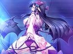  1girl ass black_hair blush breasts censored demon_girl erect! euphoria_trinity eyes_closed game_cg horns long_hair nipples penis piromizu pointy_ears pussy_juice sex succubus tail trinity_euphoria vaginal wings 