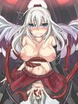  1girl alisa_ilinichina_amiella blue_eyes blush breasts clenched_teeth clitoris cum cum_in_pussy god_eater large_breasts long_hair looking_at_viewer navel nipples overflow pantyhose pixiv_manga_sample pussy rape restrained sex shinbashi_katsura skirt stomach_bulge tears teeth tentacle topless torn_clothes torn_pantyhose uncensored vaginal white_hair 
