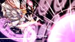  black_background blue_eyes bow bow_(weapon) color_connection divinebuster12 dress fingerless_gloves gloves hair_bow kaname_madoka layered_dress light_rays lyrical_nanoha magic magic_circle magical_girl mahou_shoujo_lyrical_nanoha mahou_shoujo_madoka_magica multiple_girls palms raising_heart ribbon shoes simple_background starlight_breaker takamachi_nanoha twintails two_side_up ultimate_madoka weapon white_dress winged_shoes wings yellow_eyes 
