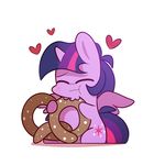  &lt;3 chibi chubby cute cutie_mark eating equine eyes_closed female feral food foon friendship_is_magic fur hair horn horse lifeloser long_hair mammal multi-colored_hair my_little_pony plain_background pony pretzel pretzel_(food) purple_fur purple_hair sitting solo twilight_sparkle_(mlp) white_background winged_unicorn wings 