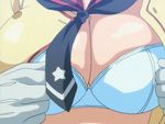  1girl animated animated_gif bare_breasts between_breasts bouncing_breasts bra bra_pull breasts close-up honoo_no_haramase large_breasts lowres necktie necktie_between_breasts nipples solo underwear undressing 