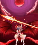  highres remilia_scarlet solo spear_the_gungnir touhou wings 