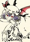  hat purple_hair red_eyes remilia_scarlet shou_shishi solo touhou wings 