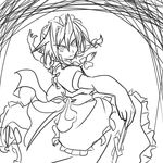  greyscale izayoi_sakuya knife maid monochrome solo touhou wabi_(wbsk) 