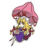  blonde_hair gap hair_ribbon hat parasol ribbon solo touhou umbrella wabi_(wbsk) yakumo_yukari 
