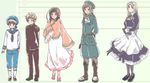  3girls ahoge axis_powers_hetalia belarus_(hetalia) changpao chinese_clothes dress flower hair_flower hair_ornament hat height_chart himaruya_hidekazu hungary_(hetalia) knife latvia_(hetalia) lineup lingerie long_hair long_skirt military military_uniform multiple_boys multiple_girls official_art pantyhose petticoat ribbon sealand_(hetalia) skirt sleeves_past_wrists smile taiwan_(hetalia) underwear uniform 