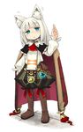  7th_dragon 7th_dragon_(series) animal_ears blue_eyes blush boots cape child ikurakun_(7th_dragon) long_hair mage_(7th_dragon) minami_juujisei solo white_hair 