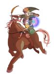  arrow artist_request blonde_hair blue_eyes bow_(weapon) epona gloves hat horse horseback_riding link lucas male_focus mother_(game) mother_3 multiple_boys pointy_ears riding super_smash_bros. the_legend_of_zelda weapon 