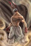  artist_request bandana black_hair dougi fingerless_gloves gloves male_focus manly muscle ryuu_(street_fighter) shirtless solo street_fighter 