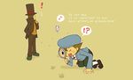  artist_request cat coat engrish hat hershel_layton luke_triton magnifying_glass male_focus multiple_boys professor_layton ranguage top_hat 