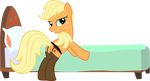  alpha_channel applejack_(mlp) bed blonde_hair cutie_mark equine female friendship_is_magic green_eyes hair hi_res horse inviting mammal my_little_pony pillow pony seductive smile solo underwear up1ter 