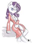  anthrofied blue_eyes breasts equine female friendship_is_magic hair hannahugs horn horse looking_at_viewer mammal my_little_pony plain_background pony purple_hair rarity_(mlp) robe solo 