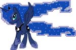  alpha_channel blue_eyes blue_hair equine female friendship_is_magic hair hi_res horn horse long_hair looking_at_viewer mammal my_little_pony pony princess_luna_(mlp) smile solo up1ter winged_unicorn wings 