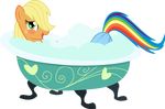  applejack_(mlp) bathtub blush cutie_mark equine female freckles friendship_is_magic hi_res horse mammal my_little_pony pegasus pony rainbow_dash_(mlp) suggestive up1ter wings 