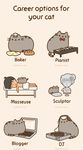  ambiguous_gender animated baking blogging bow_tie bread cat chef_hat cub cute dj edit english_text feline food fur grey_fur human male mammal masseuse musical_instrument piano pusheen pusheen_corp simple_background text turntable young 