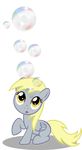  amber_eyes blonde_hair bubble bubbles cute derpy_hooves_(mlp) equine female friendship_is_magic hair horse mammal my_little_pony pegasus pony solo up1ter wings young 
