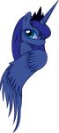  alpha_channel blue_eyes blue_hair equine female friendship_is_magic hair hi_res horn horse long_hair looking_at_viewer mammal my_little_pony pony princess_luna_(mlp) smile solo up1ter winged_unicorn wings 