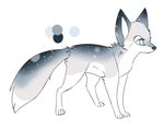  blue_eyes blue_fur canine feral fox fur grey_fur mammal plain_background solo taykoe white_background white_dots white_fur white_spots zhai 