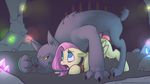  bdsm bondage bound canine collar diamond_dog_(mlp) dog domination fatalfox female fluttershy_(mlp) friendship_is_magic interspecies knot leash male my_little_pony rope size_difference 