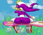  anthro areola avian bandanna beak big_breasts bird blue_eyes breasts butt chest_tuft elbow_gloves eyewear feathers female fur gloves hair hedgehog long_hair macro male micro nipples nude pose purple_body pussy sega silver_the_hedgehog size_difference smile sonic_(series) sonic_free_riders sonic_riders straight tuft video_games wave_the_swallow white_fur 